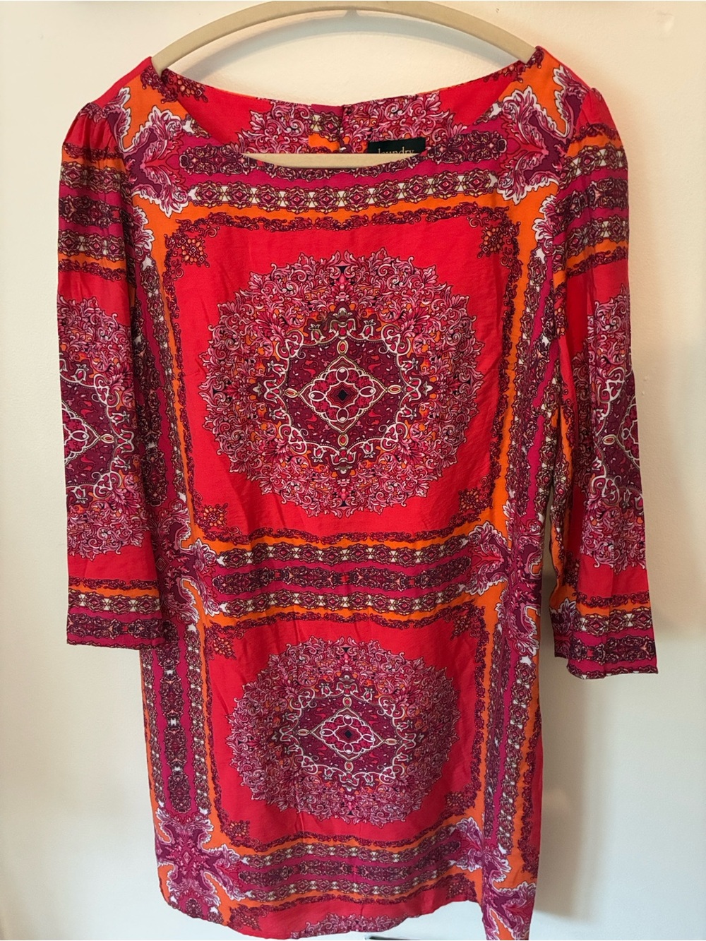 Chinese Laundry Red & Pink Medallion Dress Size 10
